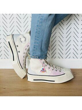 Rare Converse Chuck 70 De Luxe Squared Sz 8.5 Women Shoes Canvas Sneaker A07599C